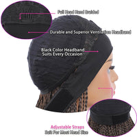 Rosebony Headband Box Braided Wigs for Black Women Wig Cap Show