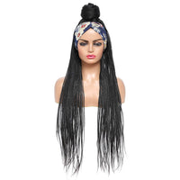 Rosebony Headband Box Braided Wigs for Black Women With Different Headband Can Make Ponytail