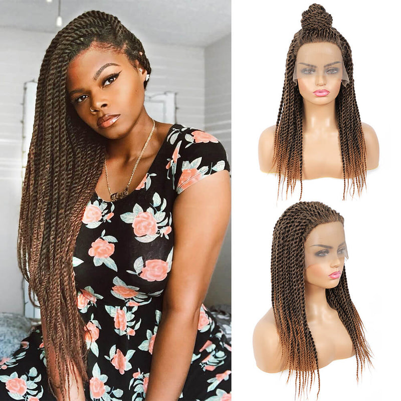 Senegalese Twist Briaded Lace Front Wigs Synthetic 22inch