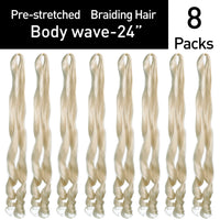 French Curls Braiding Hair Pre-stretched Braids Hair #613 Blonde Hair Extensions E Z Braiding Hair