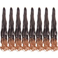 French Curls Braiding Hair Pre-stretched Braids Hair #T30 Color Brown Hair Extensions E Z Braiding Hair