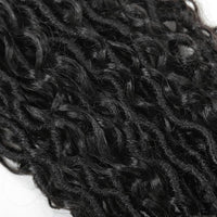 14 inch Goddess Locs Crochet Hair Braids #1b Middle