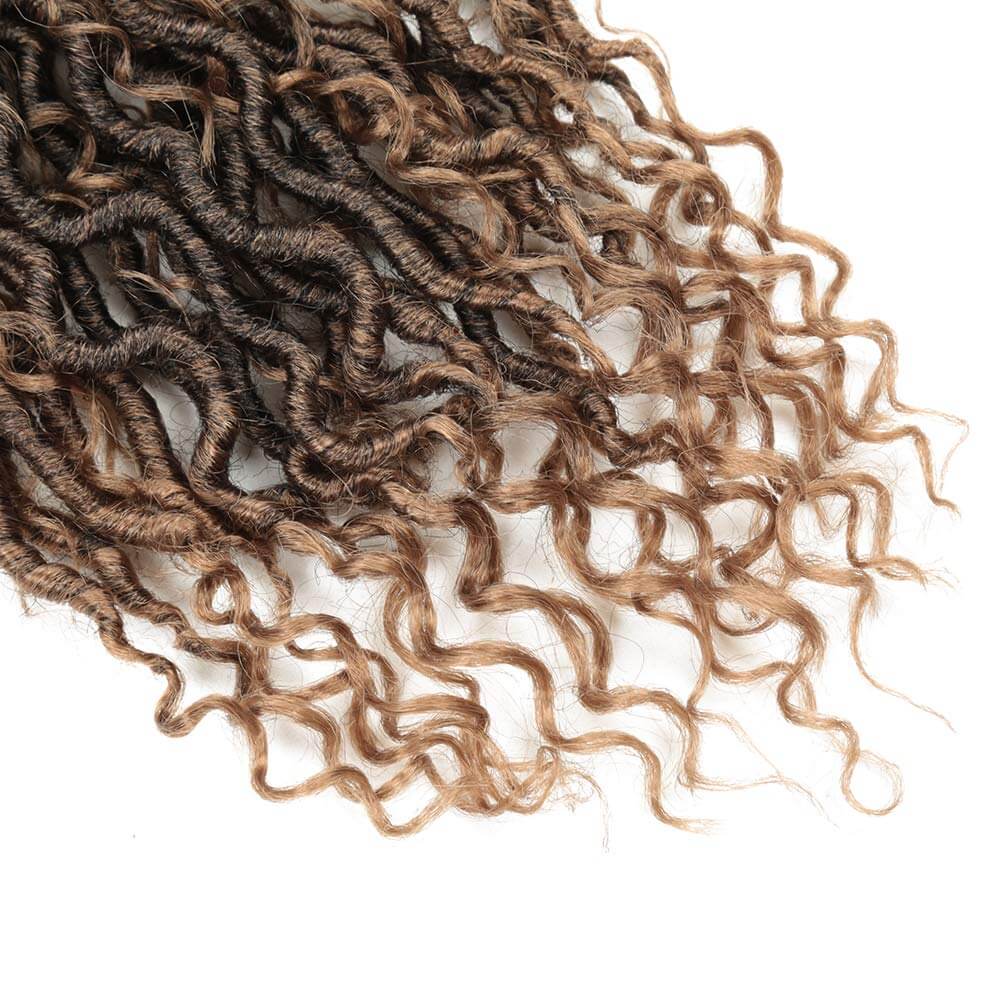 14 inch Goddess Locs Crochet Hair Braids #27 Detail Ends