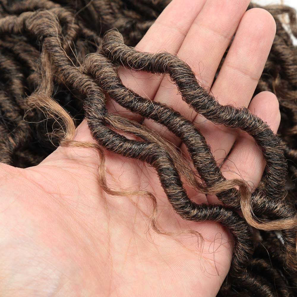 14 inch Goddess Locs Crochet Hair Braids #27 Detail Middle