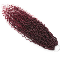 14 inch Goddess Locs Crochet Hair Braids #T530 Burgandy Products Show
