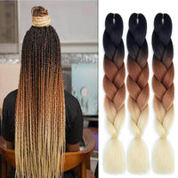 Black to Light Brown To Blonde Synthetic Braiding Hair