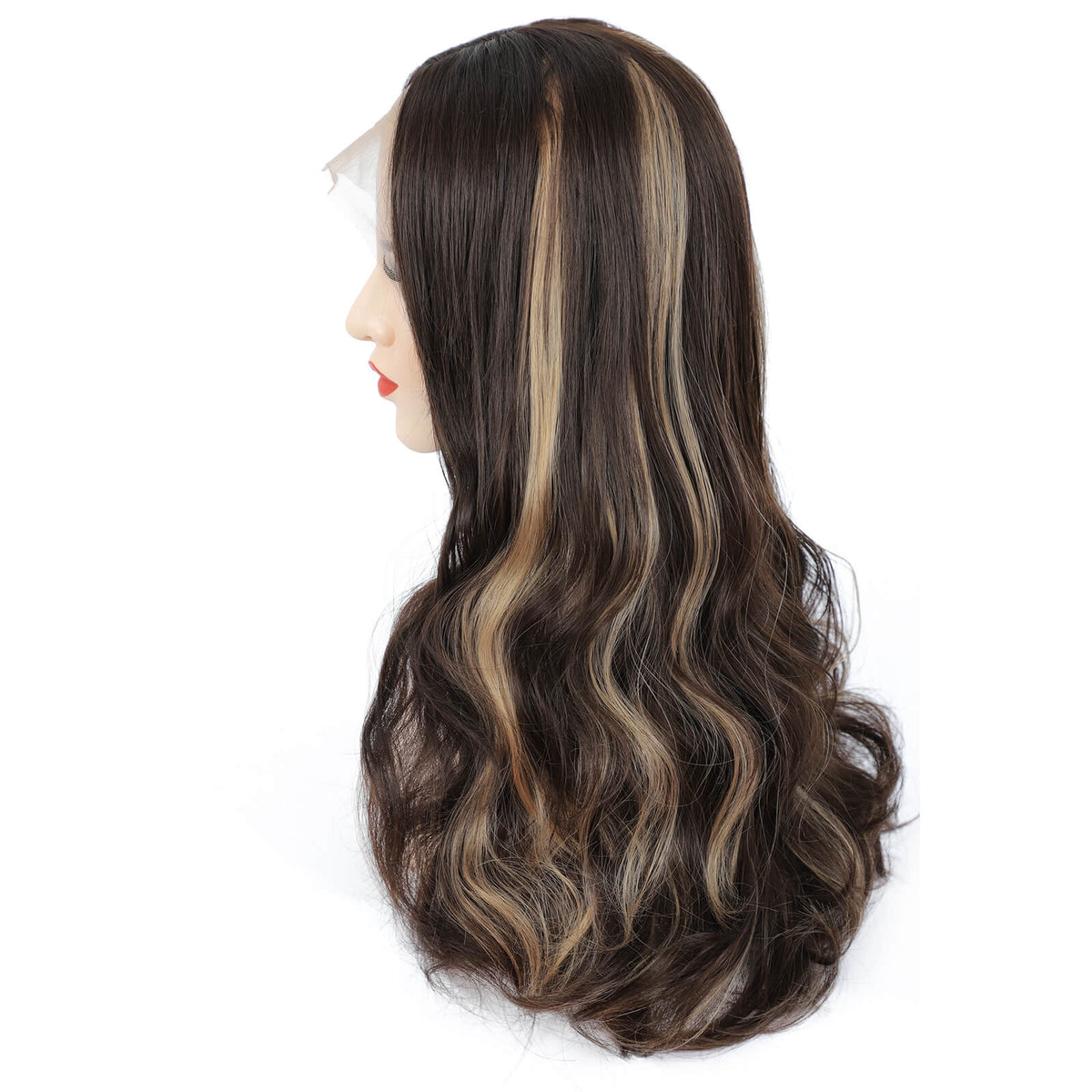 Body Wave Lace Front Wigs Piano Color Wigs Synthetic Hair Side Show