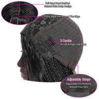 Box Braided Wigs for  Black Women Wig Cap Details