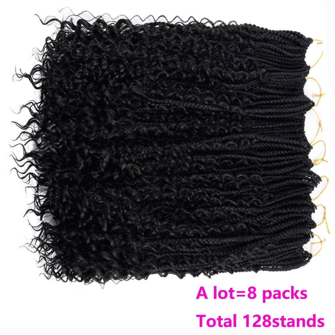 Box Braids 1B Black Crochet Braids Hair Heat Resistant Fiber Synthetic –  ROSEBONY