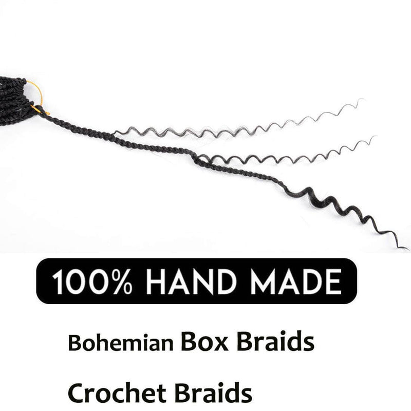 Box Braids 12 inch Crochet Hair Free Trees Detial