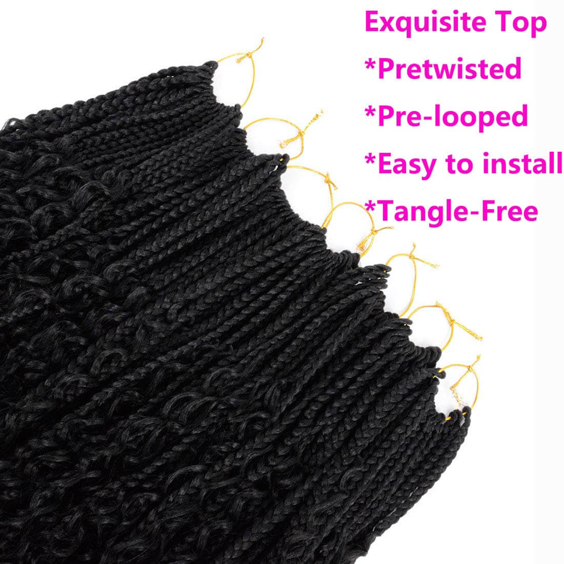 Box Braids 12 inch Crochet Hair Free Trees Top Show