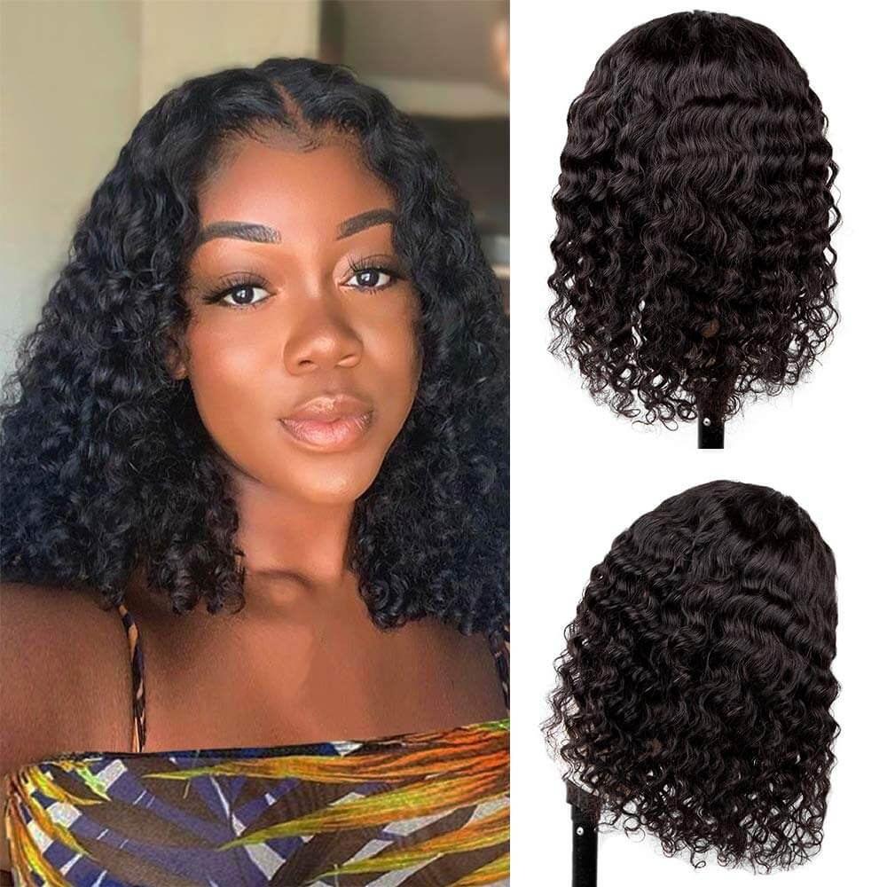 Curly Bob Lace Front Wigs Human Hair
