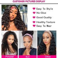 Deep Wave Headbang Wigs for African American Women Human Hair Wig Description