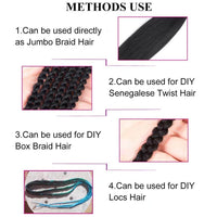 Easy Braids Synthetic Fibers Braiding Hair Silver Use Method