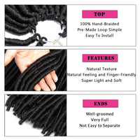 Faux Locs Crochet Hair 1B Black Description