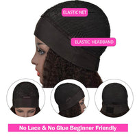 Headband Wigs Human Hair Wig Cap Show