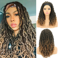 Nu Locs Headband Wigs for Black Women Brown Color Braided Wigs