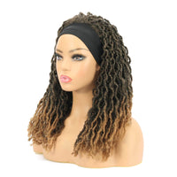 Nu Locs Headband Wigs for Black Women #27 Brown Color Braided Wigs Side Show