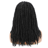 Passion Twist Braided Wigs For Black Women Black Wig Back Show