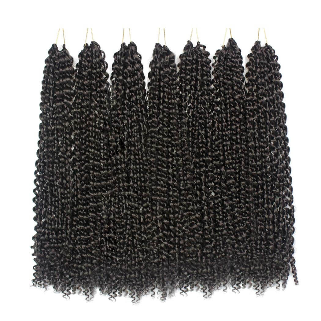Passion Twist Crochet Braids  #4 Black Synthetic Heat Resistant Fiber Product Show