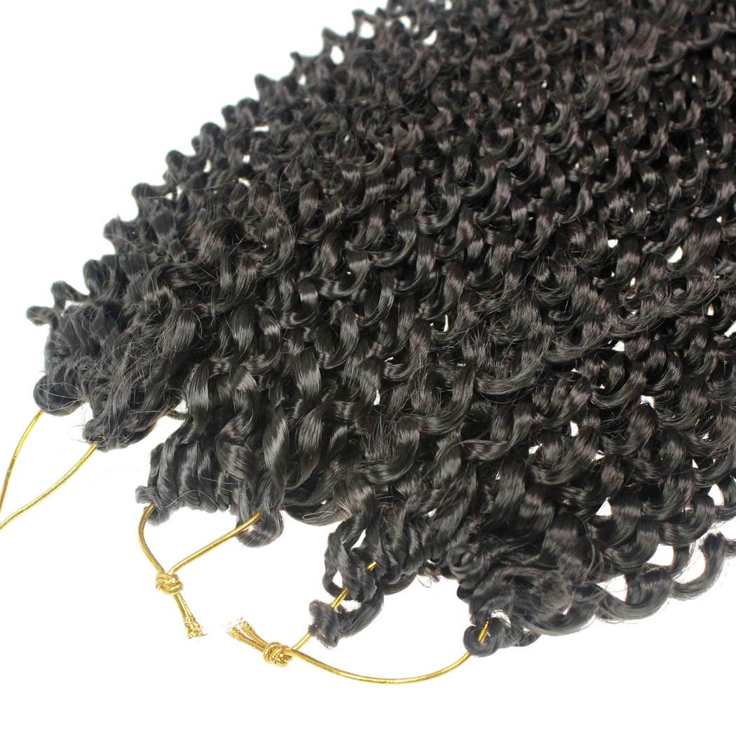 Passion Twist Crochet Braids  #4 Black Synthetic Heat Resistant Fiber Roots Show