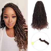 Passion Twist Hair Ombre Brown Synthetic Braided Hair Extension