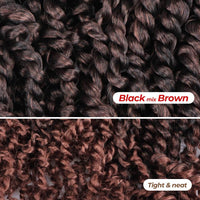 Passion Twist Hair Ombre Brown Synthetic Braided Hair Extension Middle And Ends Show