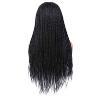 Rosebony Box Braided Wigs for Black Women 24 Inch Black Back View