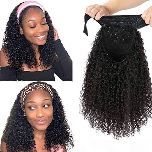 Rosebony Curly Hair Headband Wigs Human Hair Product Show