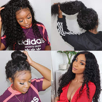 Rosebony Deep Wave lace Front Wig Human Hair Customer Show
