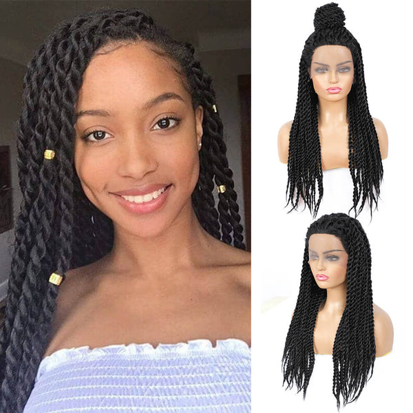 Senegalese Twist Briaded Lace Front Wigs Synthetic