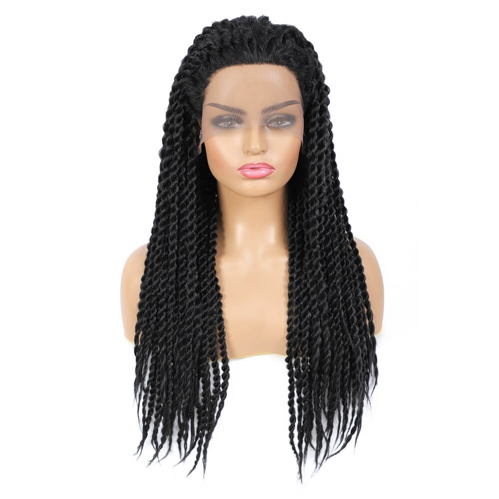 Senegalese Twist Briaded Lace Front Wigs Synthetic 22 inch