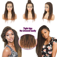 Senegalese Twist Briaded Lace Front Wigs Synthetic 30 Tight Tips
