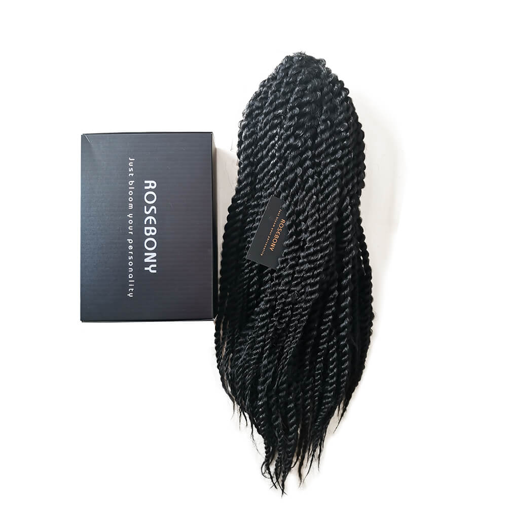 Senegalese Twist Briaded Lace Front Wigs Synthetic Package Show