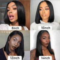 Straight Bob Lace Front Wigs Human Hair Different Inchs