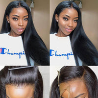 Straight Hair Lace Front Wigs Human Hair Customer Show