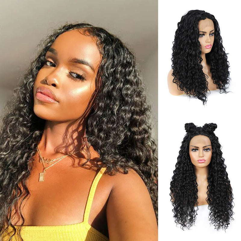 Synthetic Water Wave Lace Front Wigs