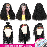Water Wave Headband Wigs For Black Women Human Hair Product Show