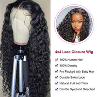 Water Wave Lace Closure Wig Human Hair Wigs For Black Women Description