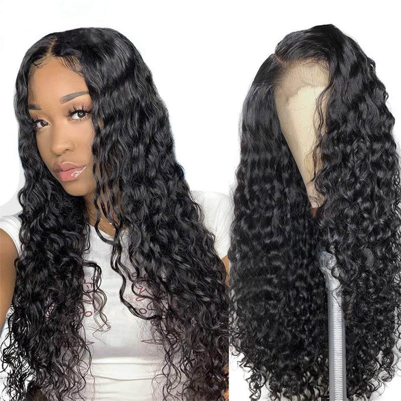 Water Wave Lace Front Wigs Human Hair